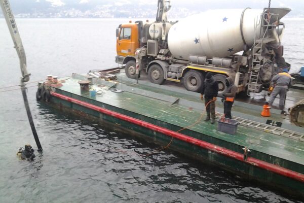 Lavori subacquei Isola Comacina